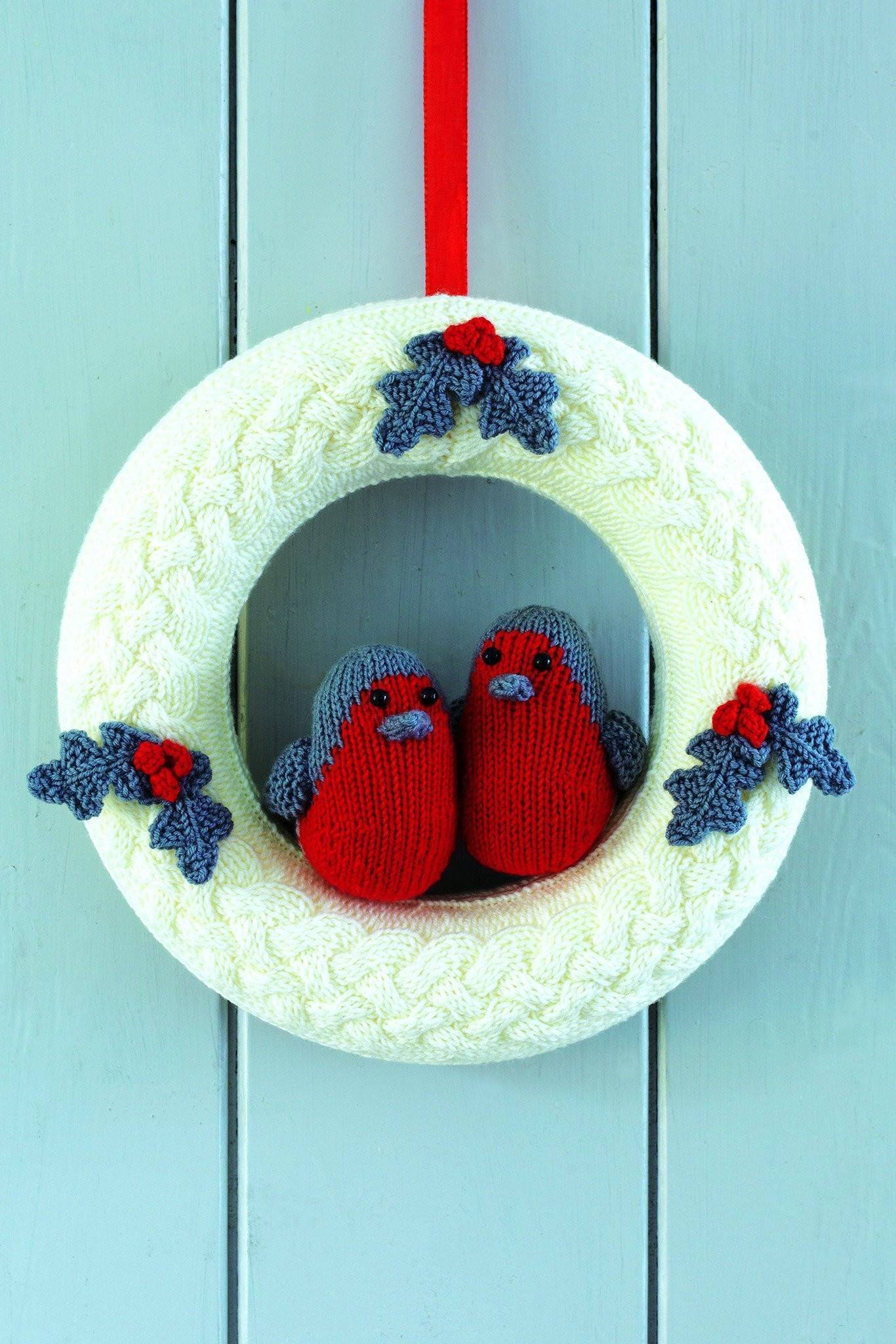 Knitting Pattern for Christmas Wreath