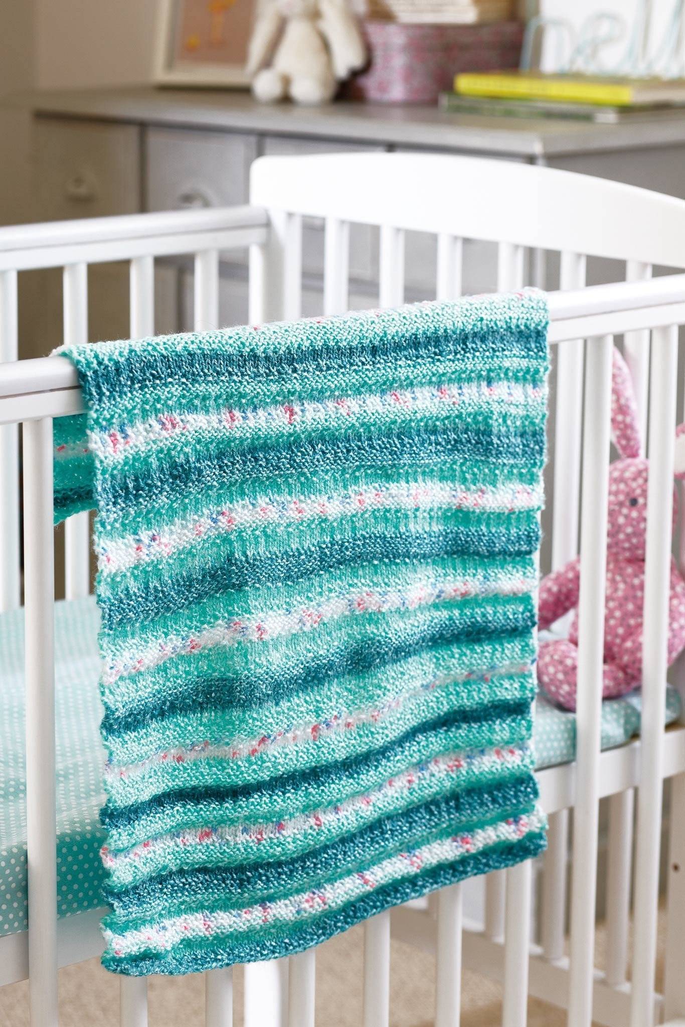 Striped Baby Blanket Knitting Pattern The Knitting Network