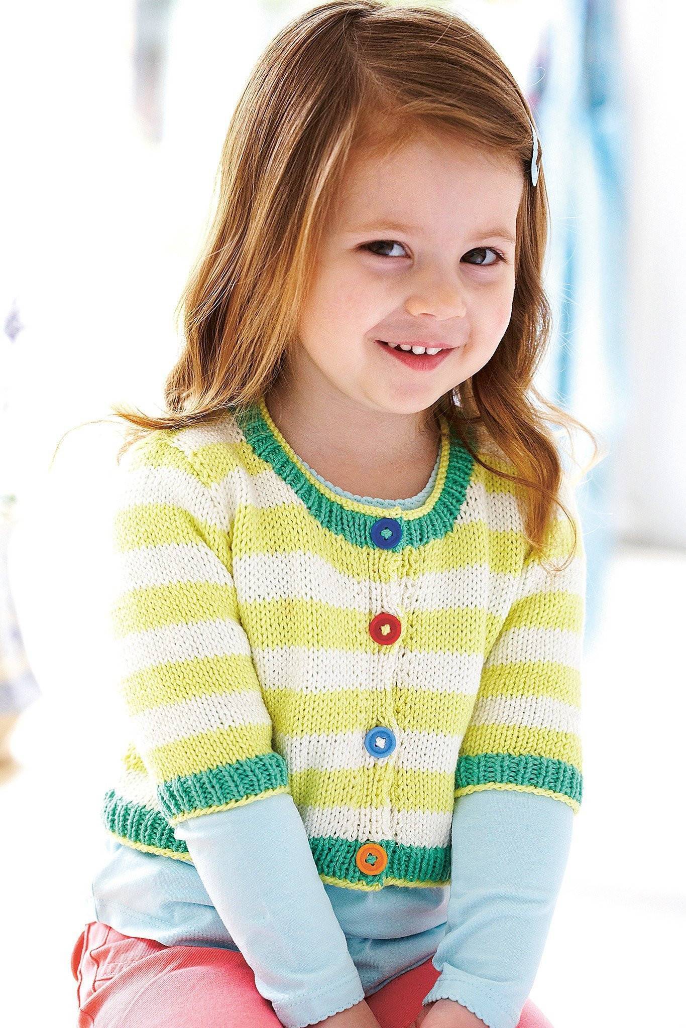 pay off Radiate Agricultural Striped Cardigan Girls Knitting Pattern