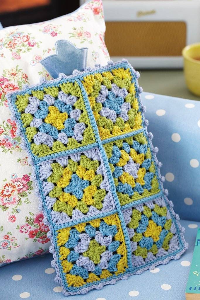 Vintage Style Hot Water Bottle Cover Crochet Pattern The