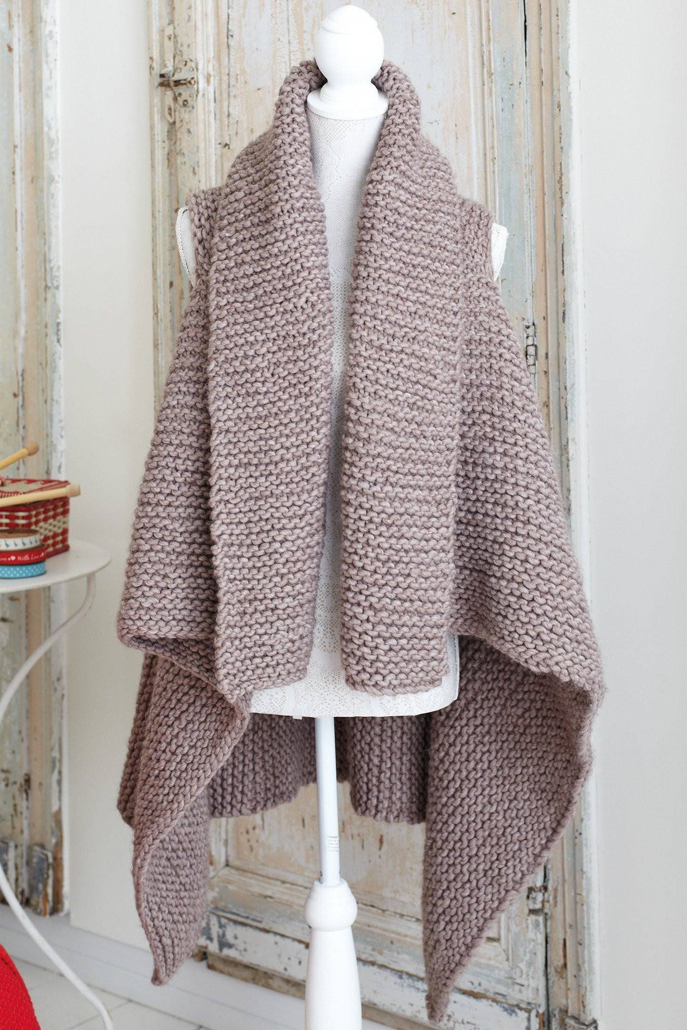 Womens Winter Gilet Knitting Pattern | The Knitting Network