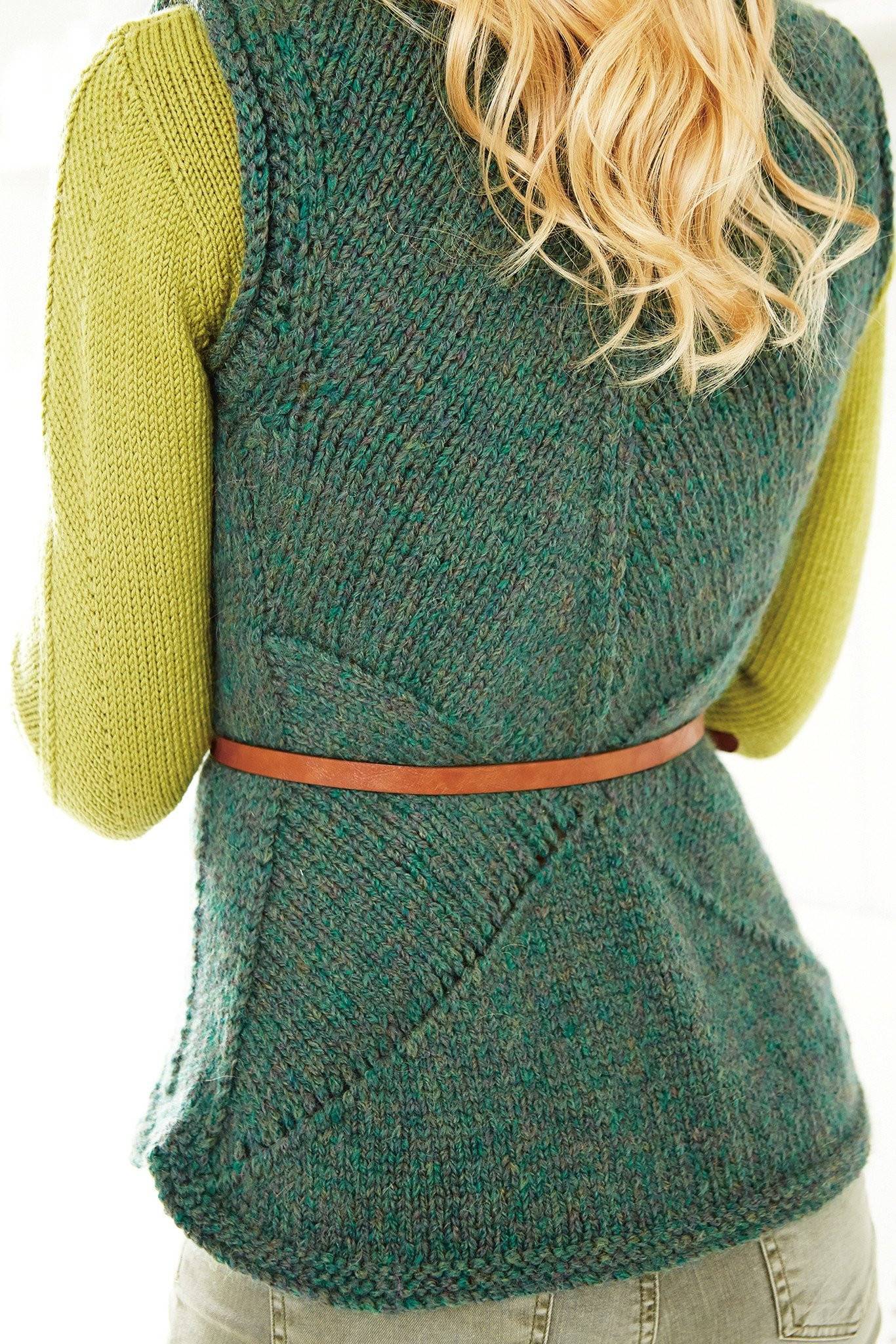 Chevron Womens Gilet Knitting Pattern | The Knitting Network