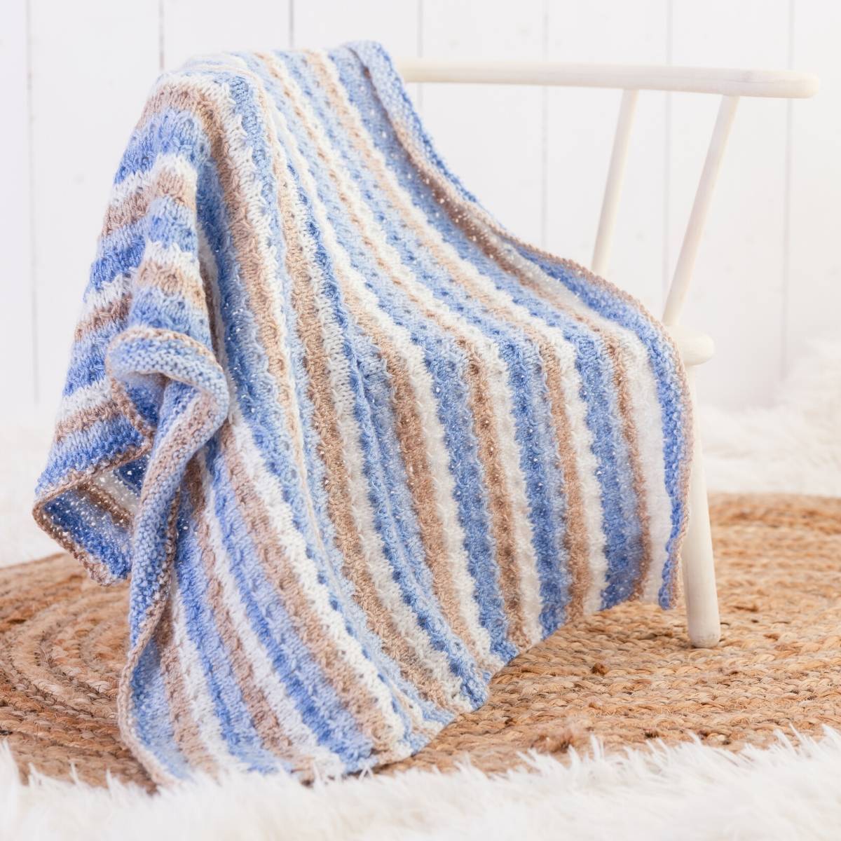 Stripey Cot Blanket Colour Pack - Dodgems Colourway | The Knitting Network