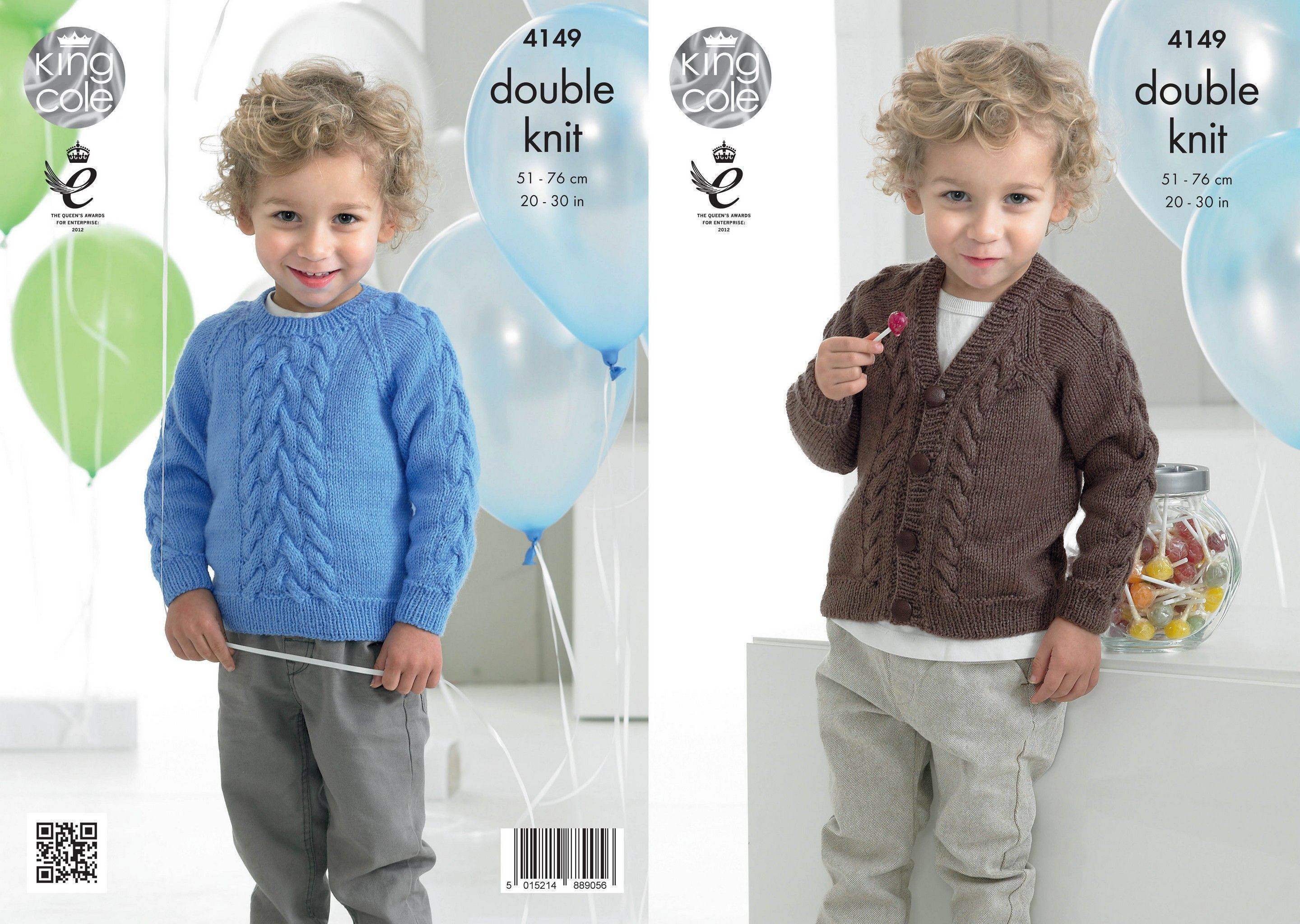 Sweater and Cardigan in King Cole Comfort Baby DK (4149) | The Knitting ...