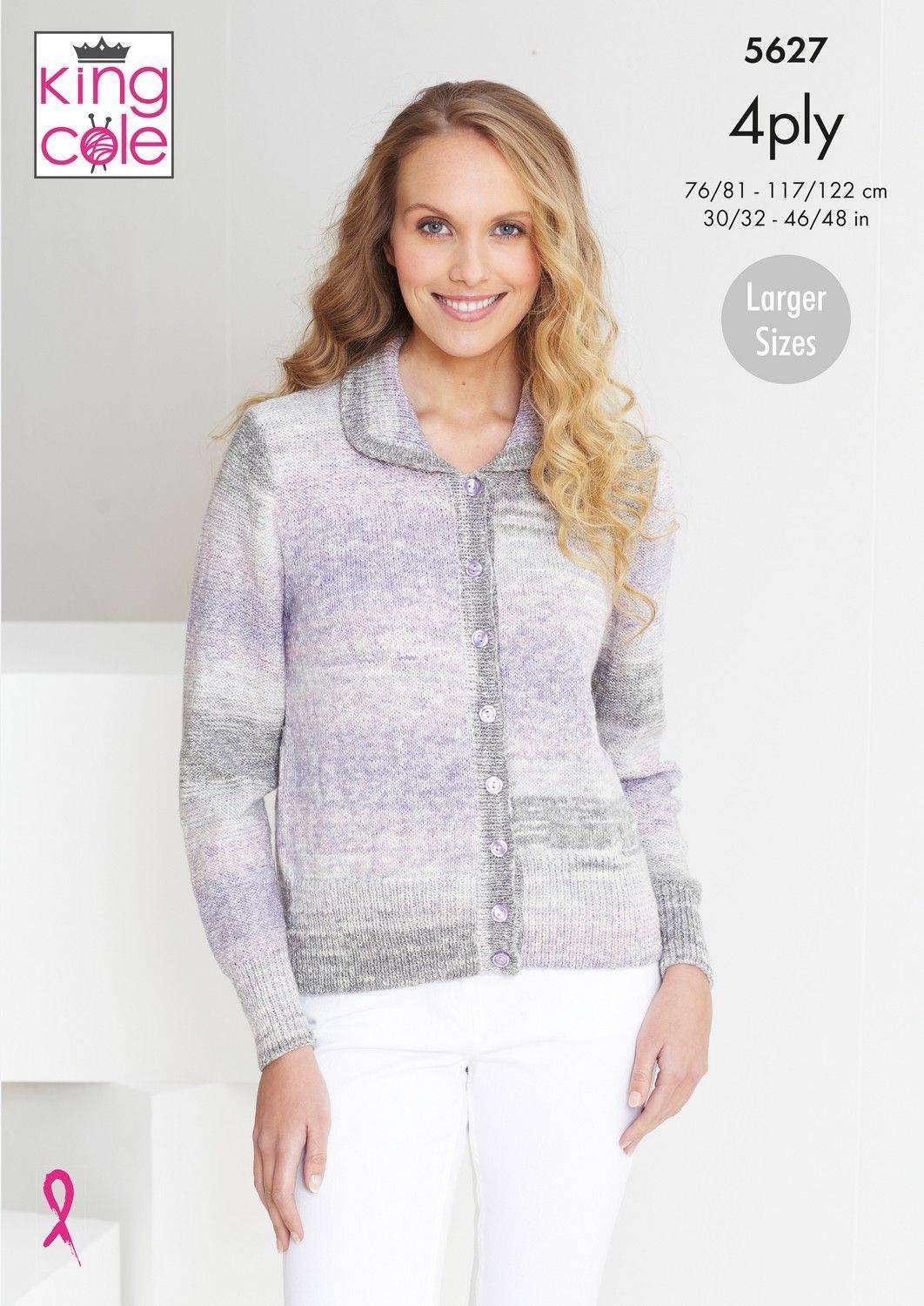 Cardigan and Top in King Cole Drifter 4 Ply (5627) | The Knitting Network