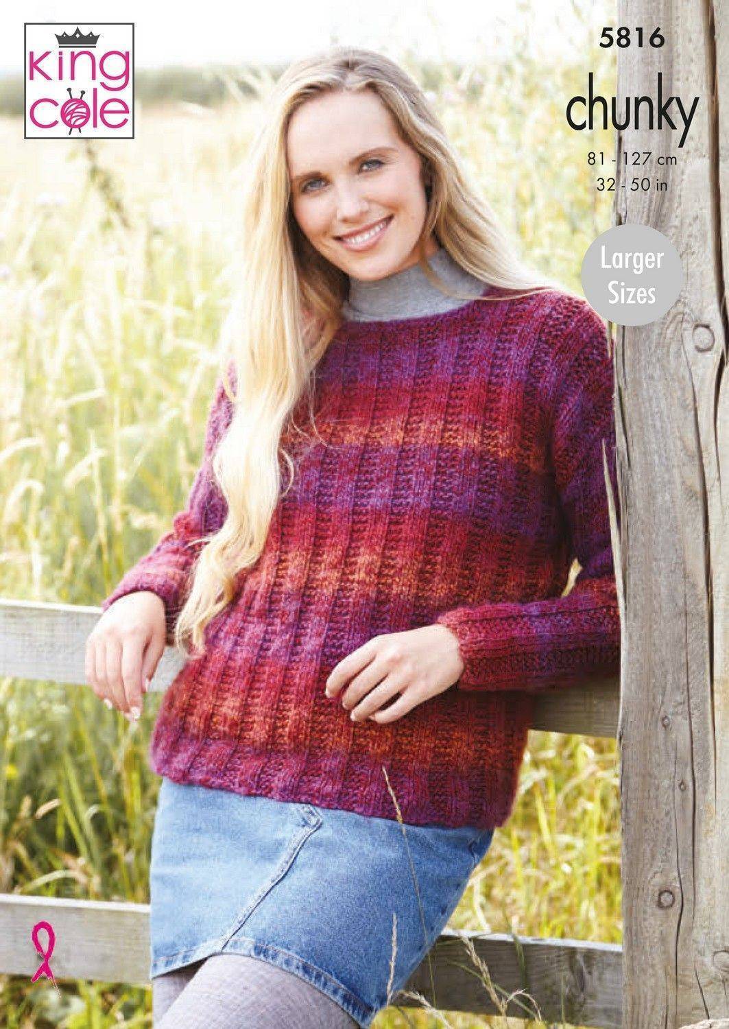 Sweater and Tunic in King Cole Autumn Chunky (5816) | The Knitting Network