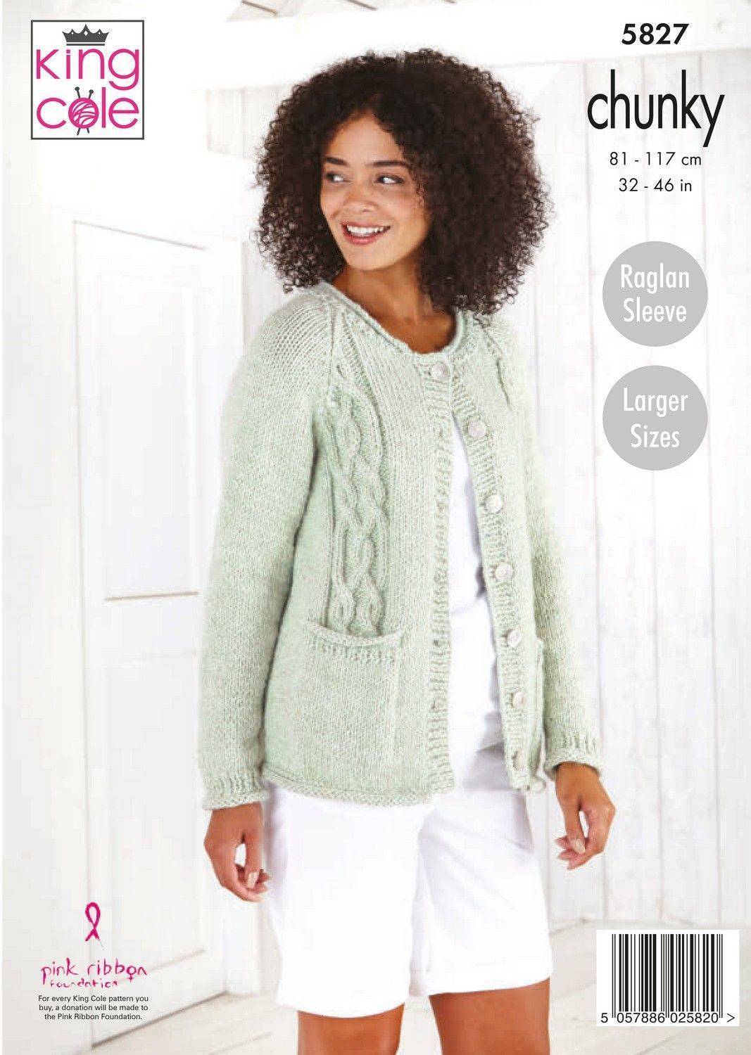 Sweater and Cardigan in King Cole Timeless Chunky (5827) | The Knitting ...