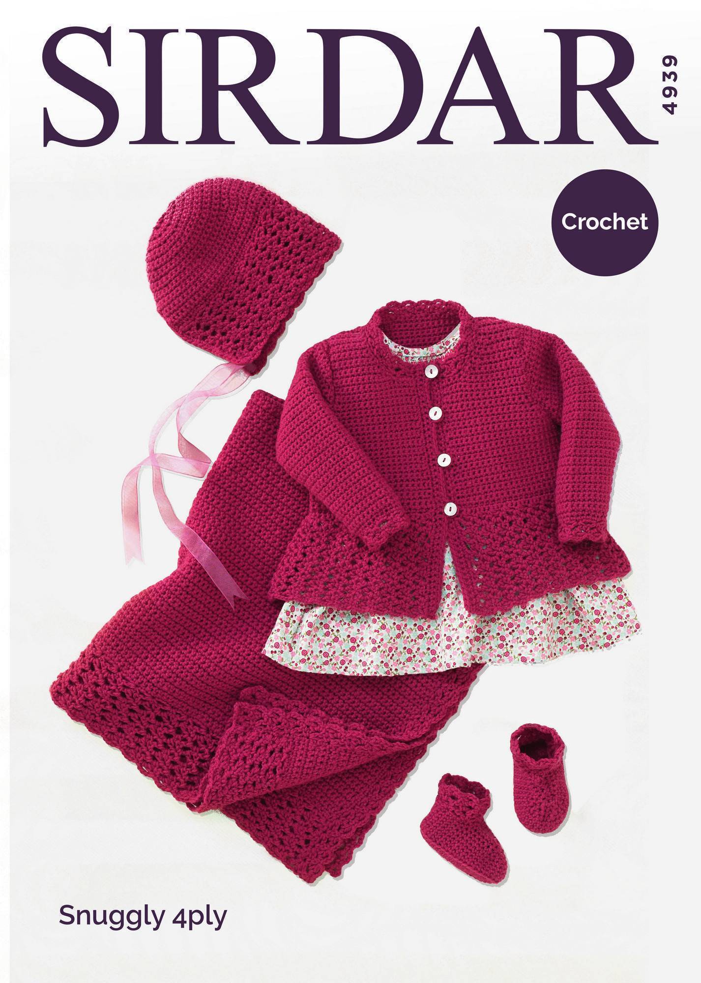 Coat, Hat, Bootees and Blanket in Sirdar Snuggly 4 Ply (4939) | The ...