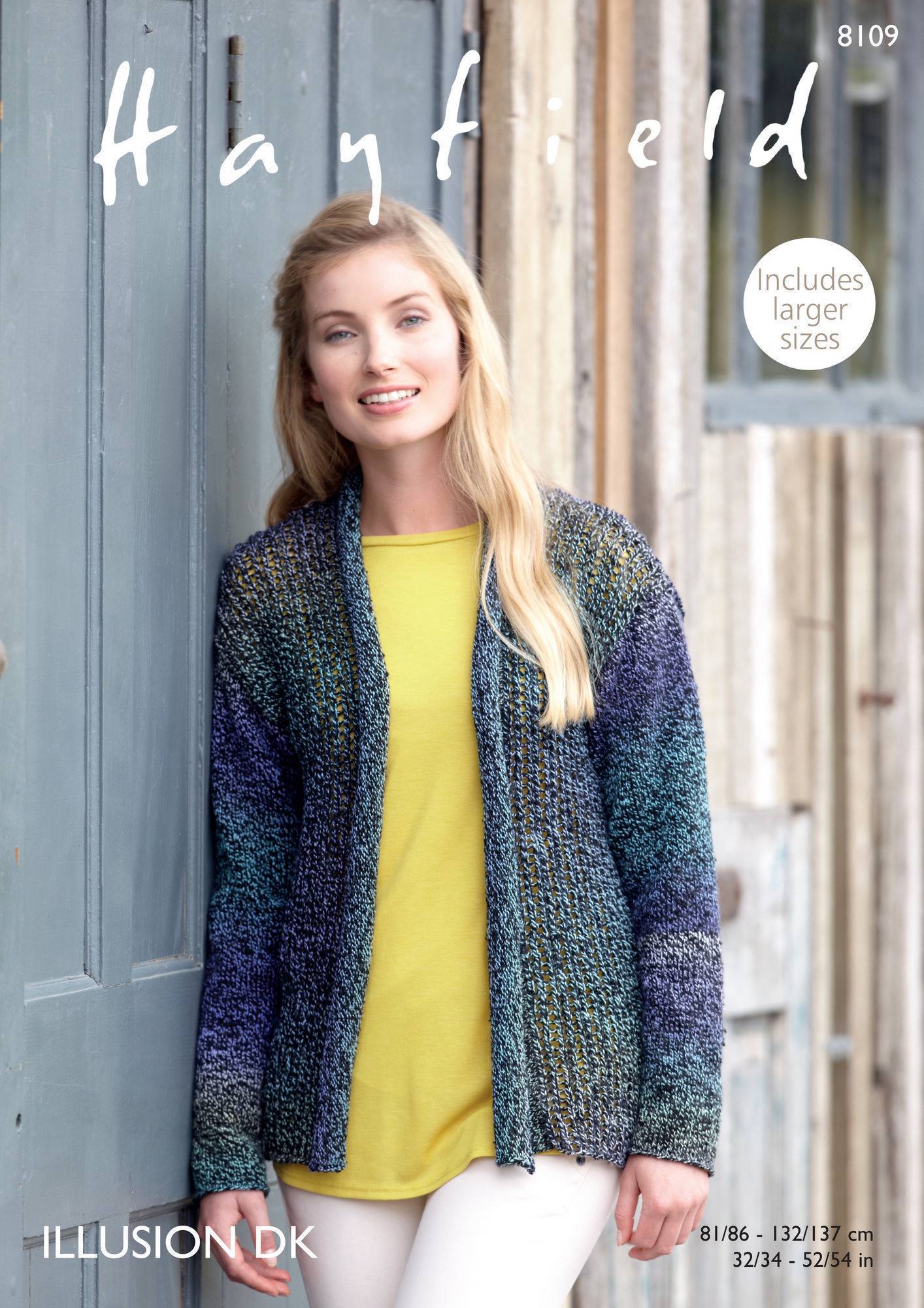 Jacket in Hayfield Illusion DK (8109) | The Knitting Network