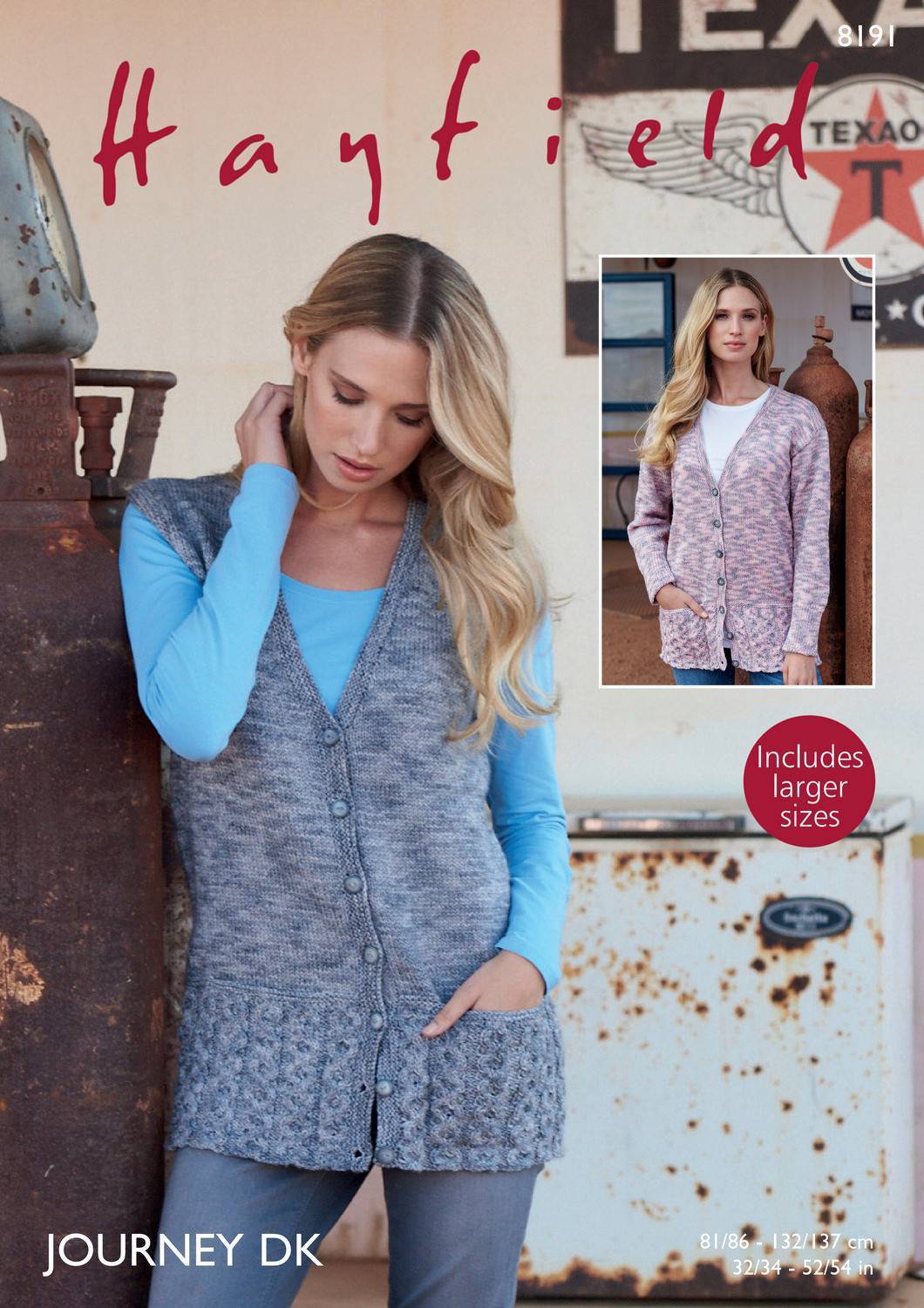 Cardigan and Waistcoat in Hayfield Journey DK (8191) | The Knitting Network