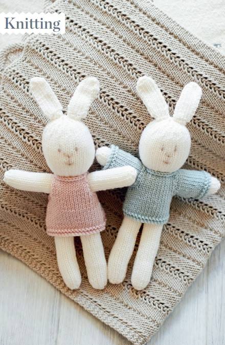 Bunny Boy And Girl Knitting Patterns The Knitting Network