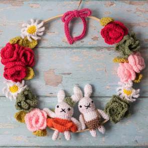 Spring Wreath and Bunny Decorations