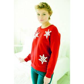 Knitted snowflake embellishments for Christmas jumper