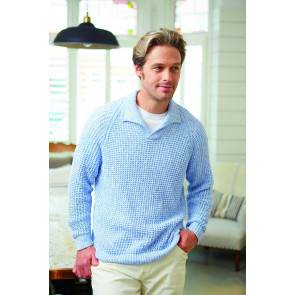 Textured vintage men's jumper with a collar