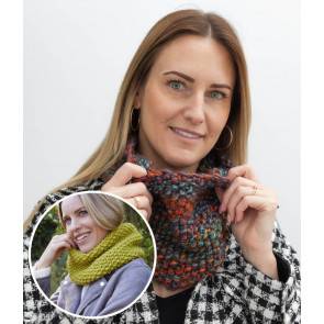 Moss Stitch Cowl in YarnArt Color Wave