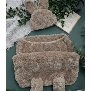 Baby Bunny Sleep Sack and Hat in YarnArt Fable Fur