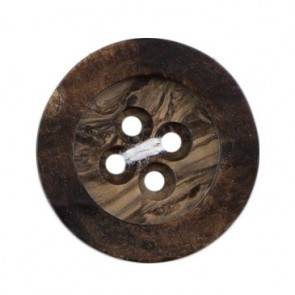 Size 22mm, 4 Hole, Wood, Brown, Pack of 2
