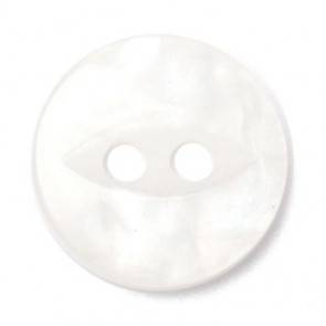 Size 11mm, 2 Hole, Pearl Effect, Pearl White, Pack of 8