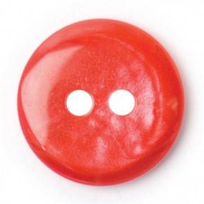 Size 13mm, 2 Hole, Porcelain Effect, Red, Pack of 5