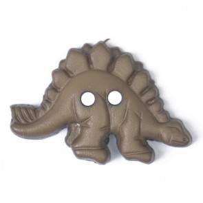 Size 28mm, Dinosaur Shaped, Brown, Pack of 2