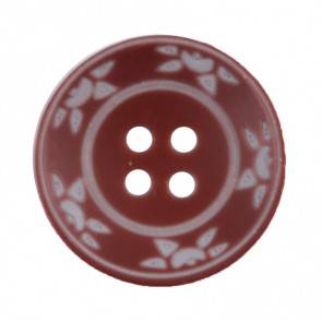 Size 25mm, 4 Hole, Sun Pattern, Brown, Pack of 2