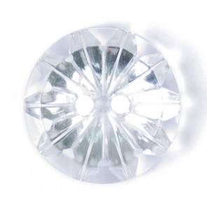 Size 17mm, 2 Hole, Diamond Effect, Clear, Pack of 3