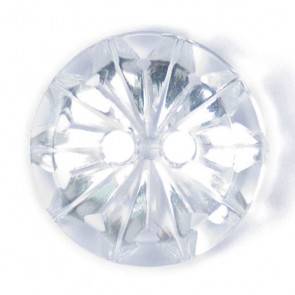 Size 15mm, 2 Hole, Diamond Effect, Clear, Pack of 3