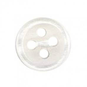 Size 10mm, 4 Hole, Pearl White, Pack of 8
