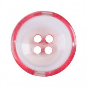 Size 17mm, 4 Hole, Clear/Red, Pack of 3