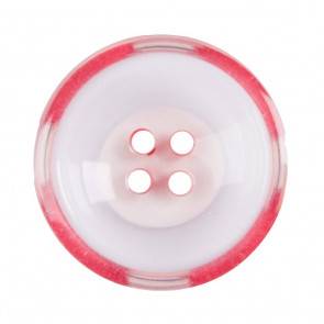 Size 22mm, 4 Hole, Clear/Red, Pack of 2