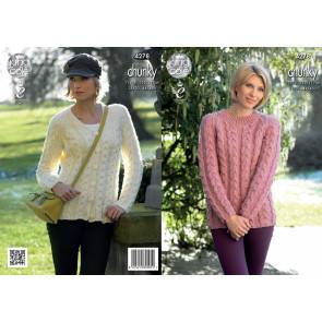 Cardigan and Sweater in King Cole New Magnum Chunky (4278)