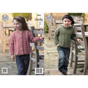 Sweater and Cardigan in King Cole Magnum Chunky (4285)