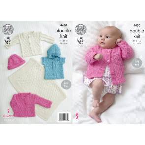 Blanket, Jackets, Gilet and Hat in King Cole Cottonsoft DK (4430)