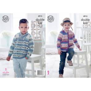 Sweater and Cardigan in King Cole Splash DK (4915)