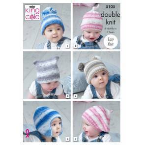 Hats in King Cole Cottonsoft Baby Crush DK (5105)