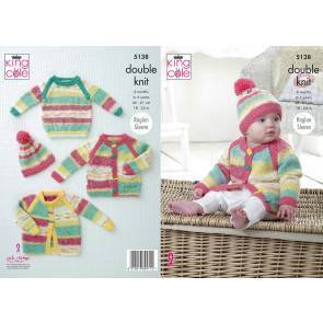 Jacket, Cardigan, Sweater and Hat in King Cole Splash DK and Big Value Baby DK (5138)