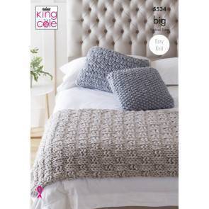 Bed Runner and Cushions in King Cole Big Value Big (5534)