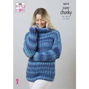 Sweater and Cardigan in Explorer Super Chunky (5674)