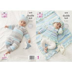 Sweater, Pants, Jacket, Hat and Blanket in King Cole Cherish DK (5678)