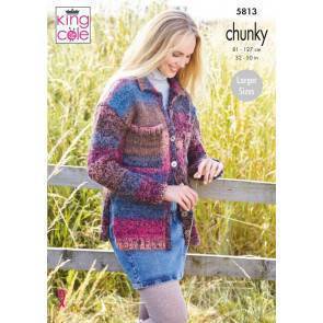 Cardigans in King Cole Autumn Chunky (5813)