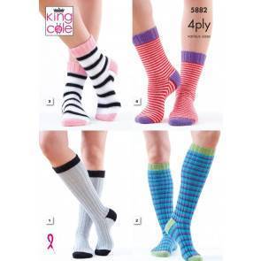 Socks in King Cole Cotton Socks 4 Ply (5882)