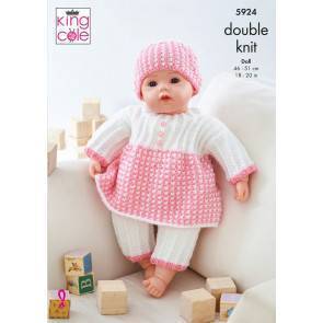Dolls Clothes in King Cole Pricewise DK (5924)