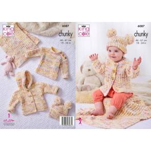Jackets, Sweater, Hat and Blanket in King Cole Bumble Chunky (6087)