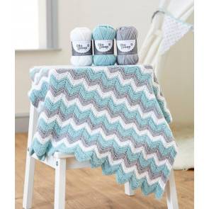 Knitted Zig Zag Baby Blanket Kit