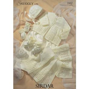 Matinee Set in Sirdar Snuggly 4 Ply (1662)