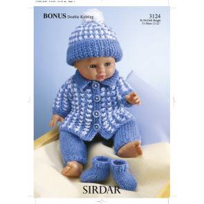 Doll's Outfit in Sirdar Bonus DK (3124)