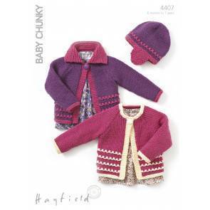 Child's Cardigans and Hat in Hayfield Baby Chunky (4407)