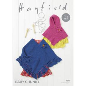 Ponchos in Hayfield Baby Chunky (4685)