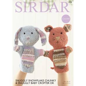 Hand Puppets in Sirdar Snuggly Snowflake Chunky and Snuggly Baby Crofter DK (4728)