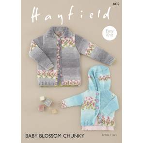 Cardigans in Hayfield Baby Blossom Chunky (4832)